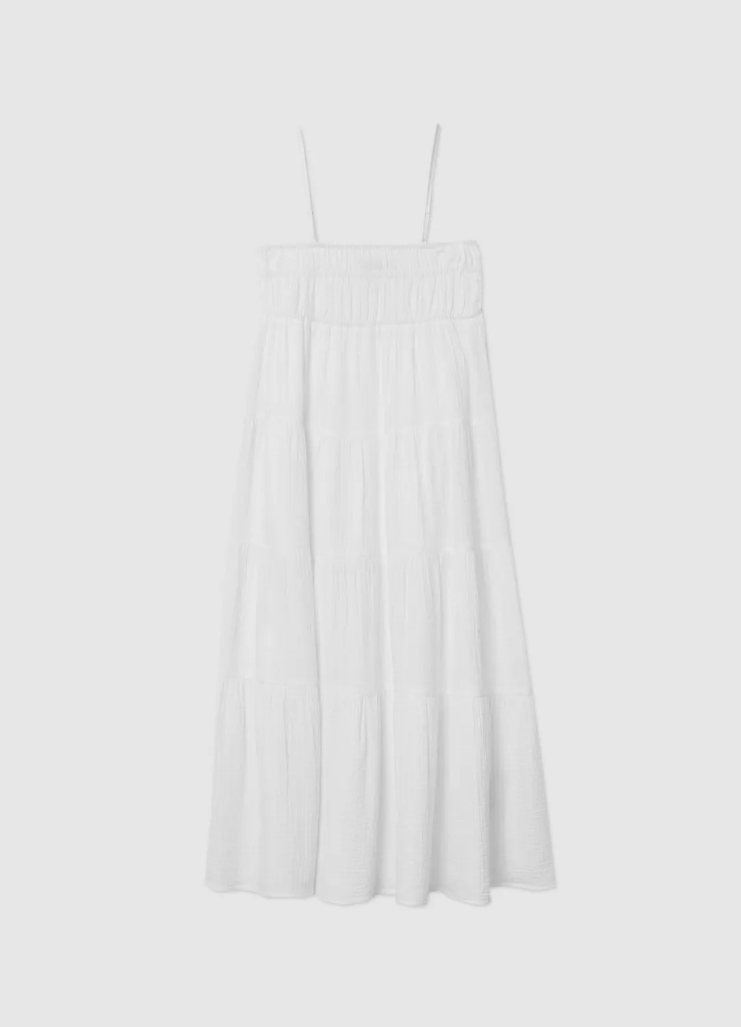 Calliope robe longue femme volant bretelles fines