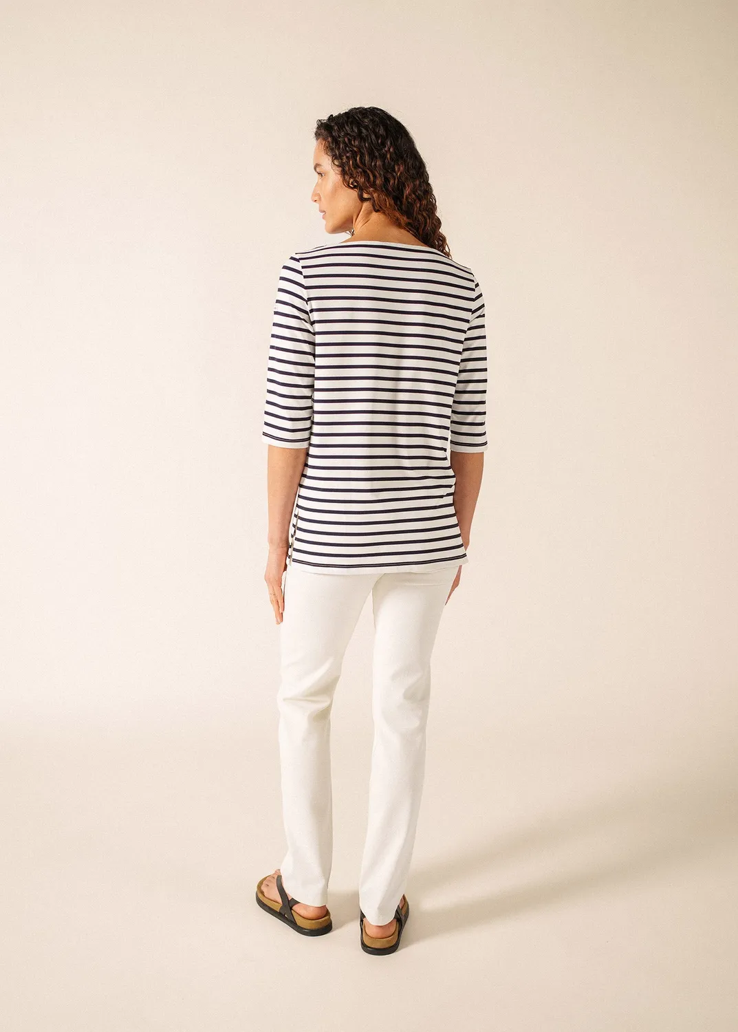 Saint James Phare marinière anti-UV neige/navy