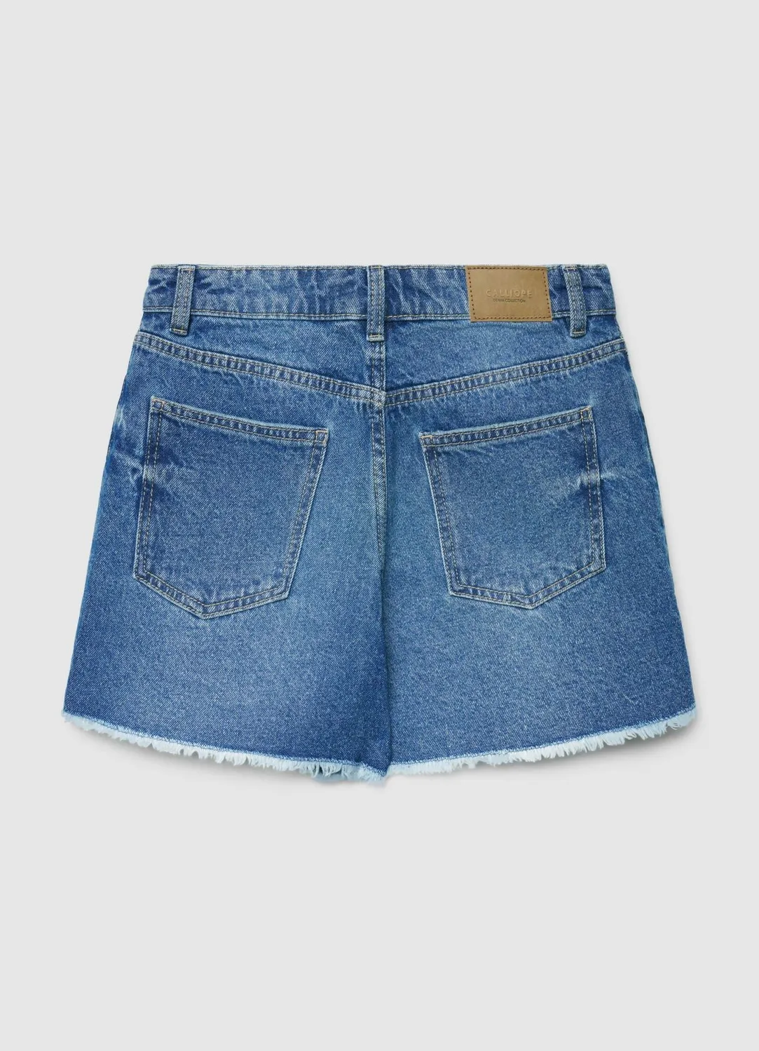Calliope short denim femme ourlet effiloché taille moyenne