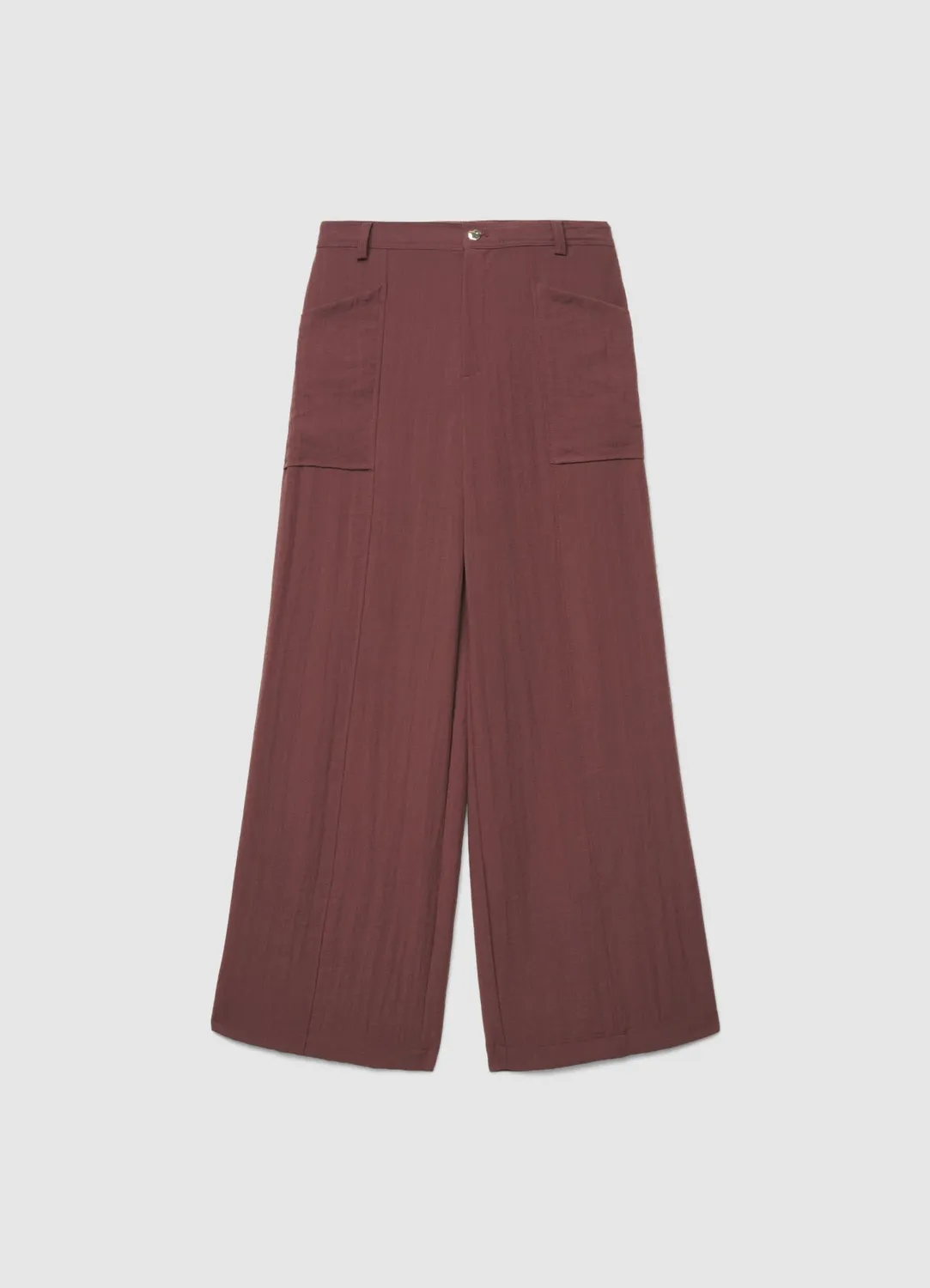 Calliope Pantalon palazzo poches pantalon large femme uni