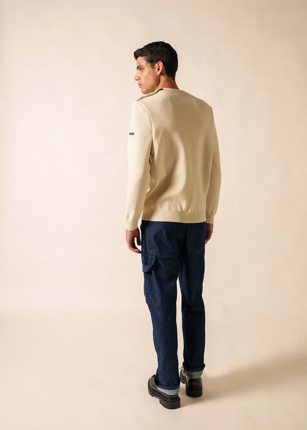 Saint James Cancale pull marin écru laine