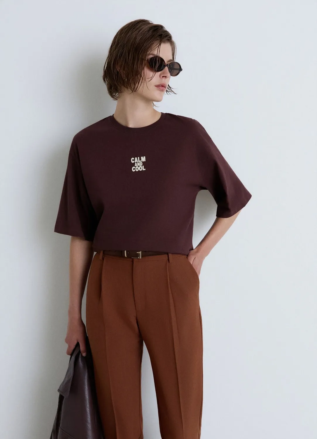 Calliope t-shirt femme imprimé texte manches courtes