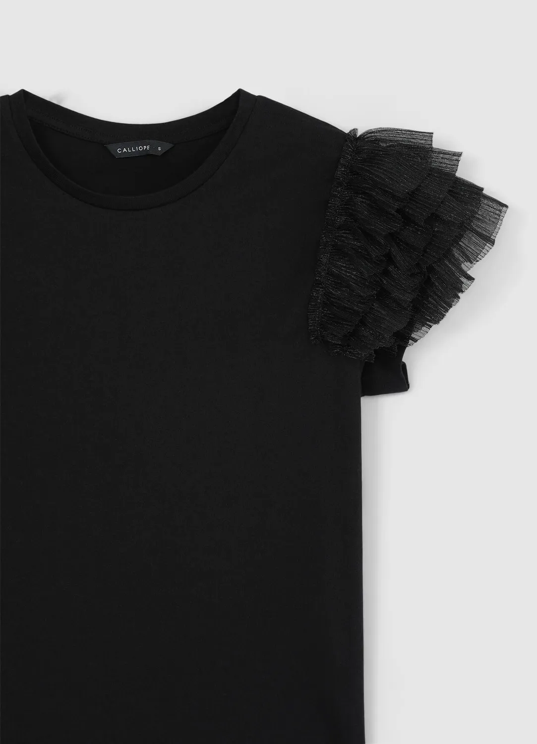 Calliope T-shirt femme manches tulle coton