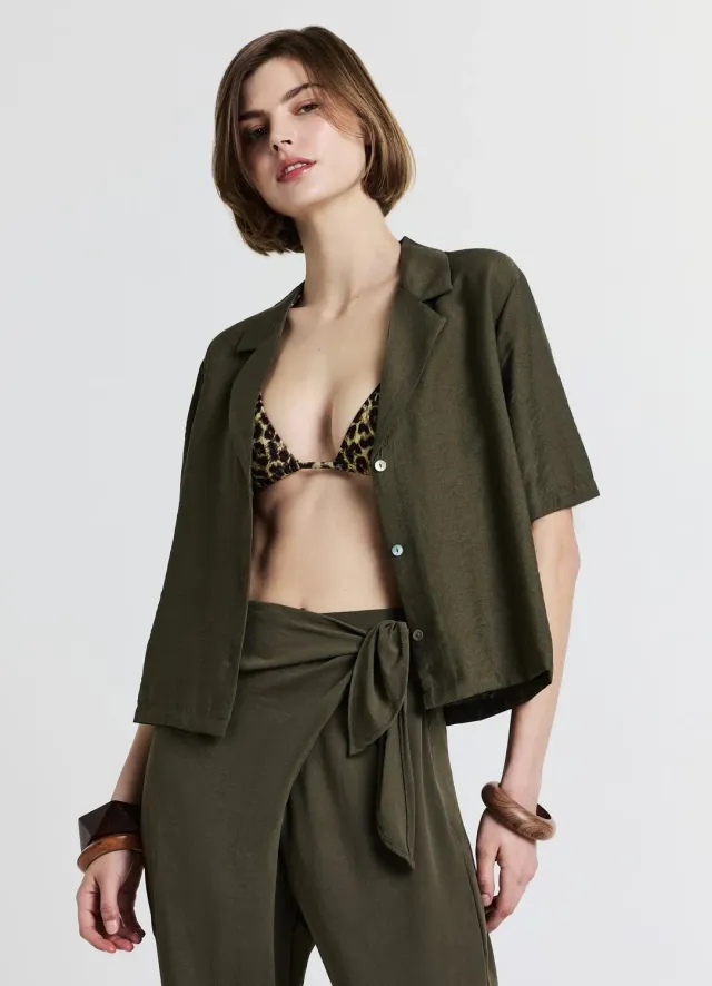 Calliope Revers chemise femme manches courtes regular