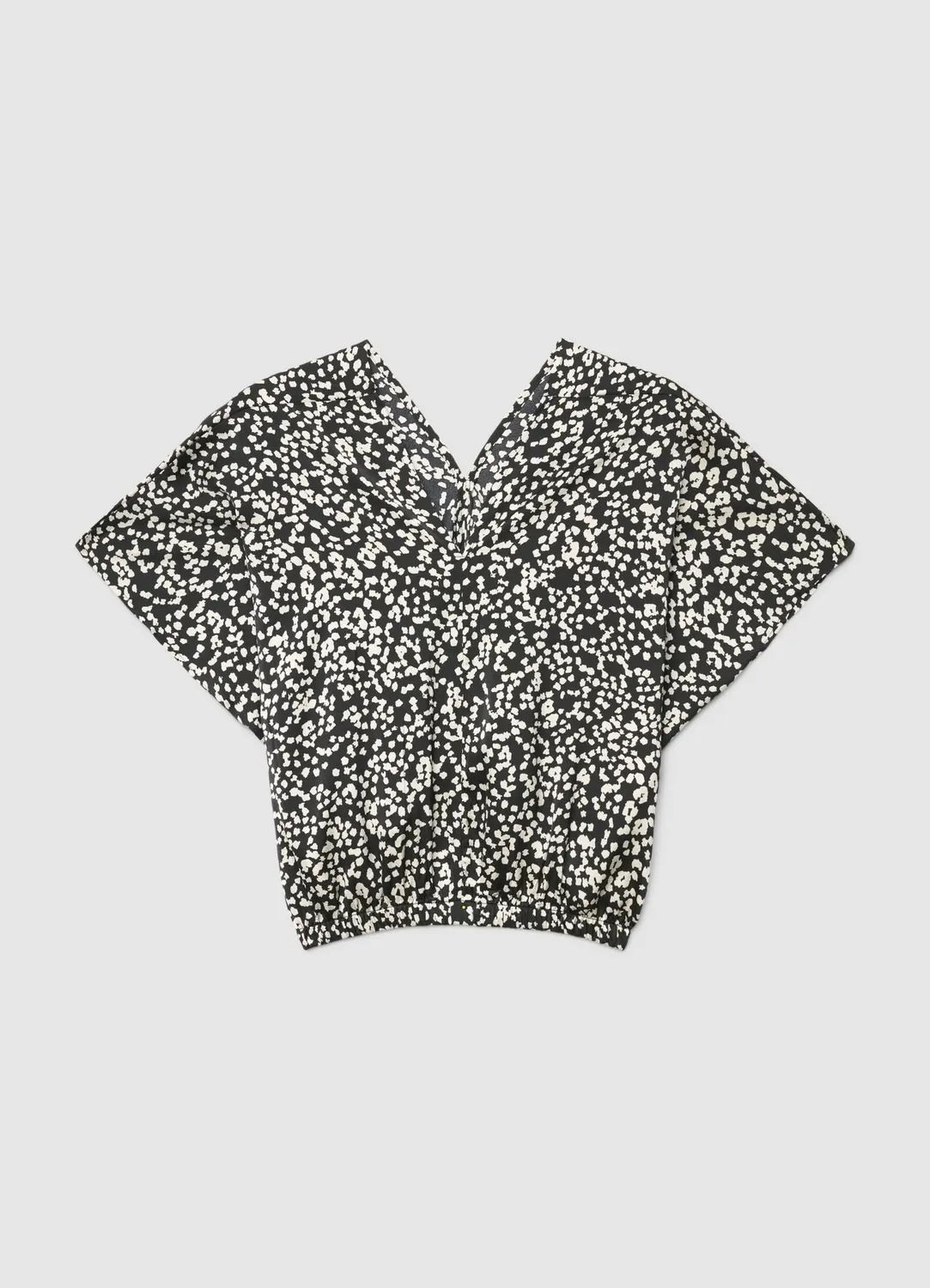 Calliope Blouse crop satinée femme motif manches kimono