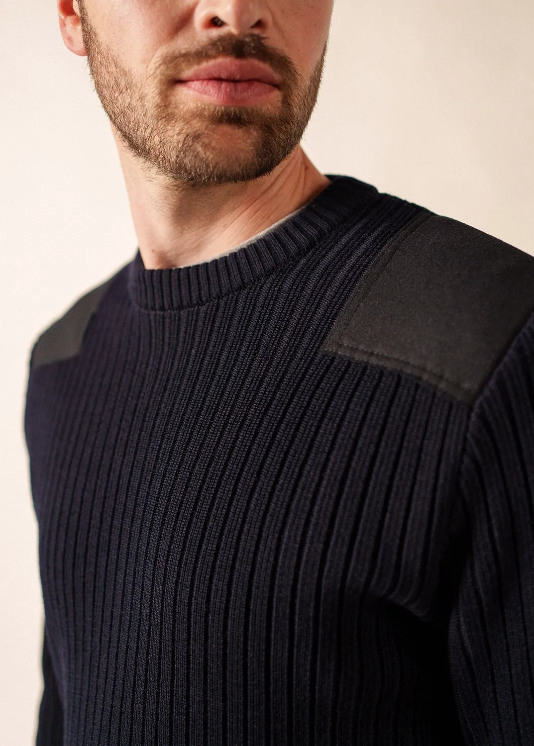 Saint James Gouvernail pull navy laine homme