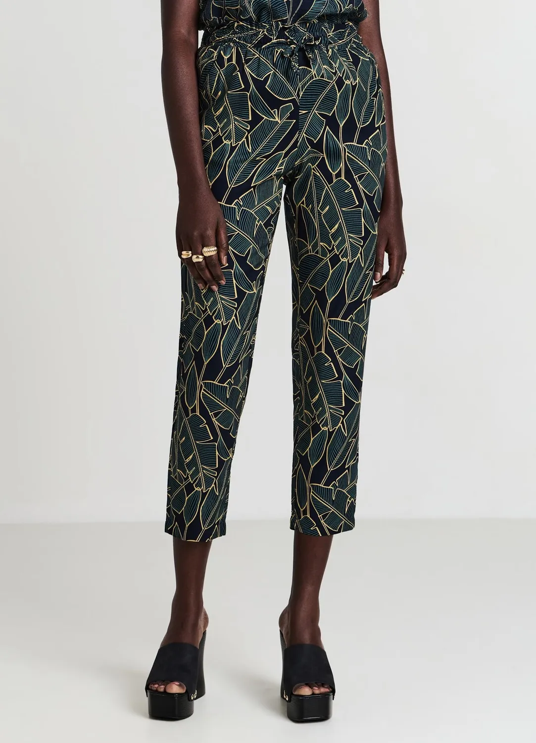 Calliope pantalon femme long à motif régulier