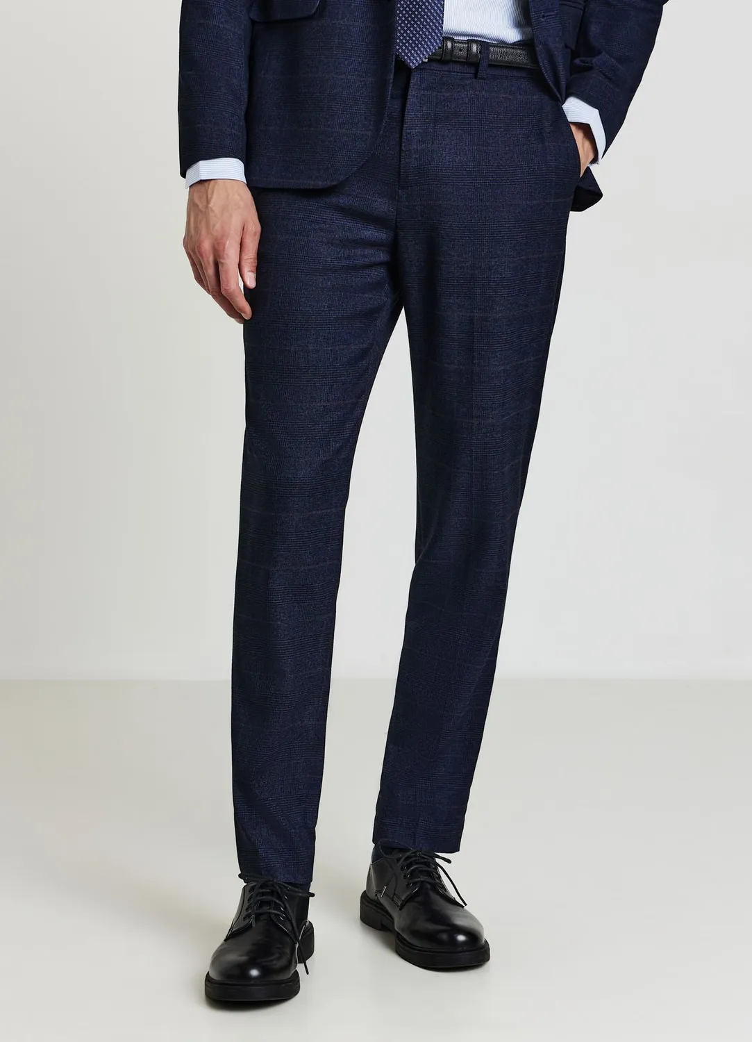 Calliope pantalon homme à carreaux coupe regular bureau
