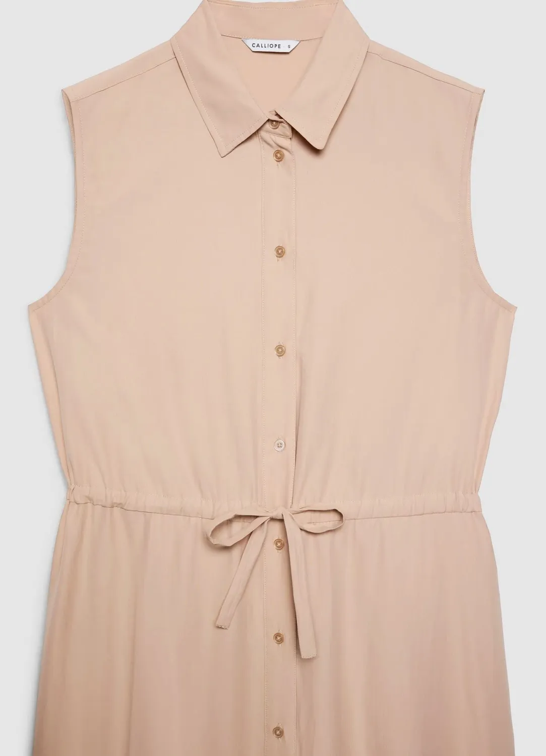 Calliope robe chemisier longue sans manches S unie