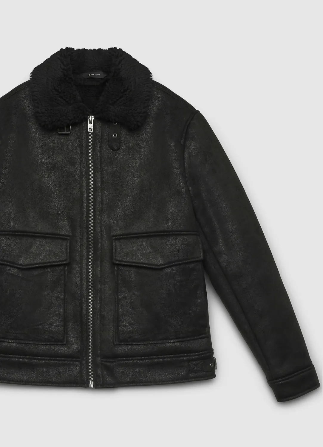 Calliope Veste homme effet mouton zippée chaude