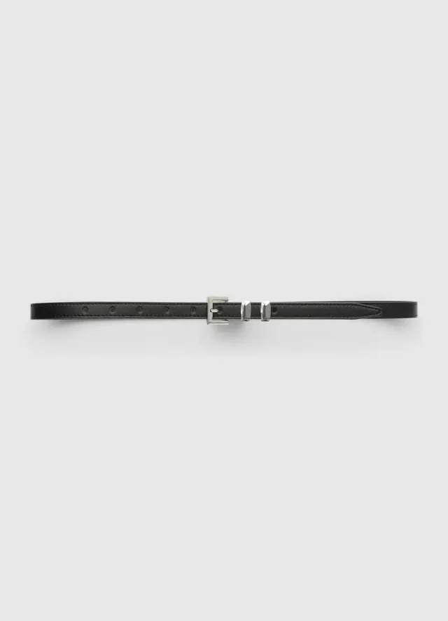 Calliope ceinture fine boucle carree ceinture femme unie