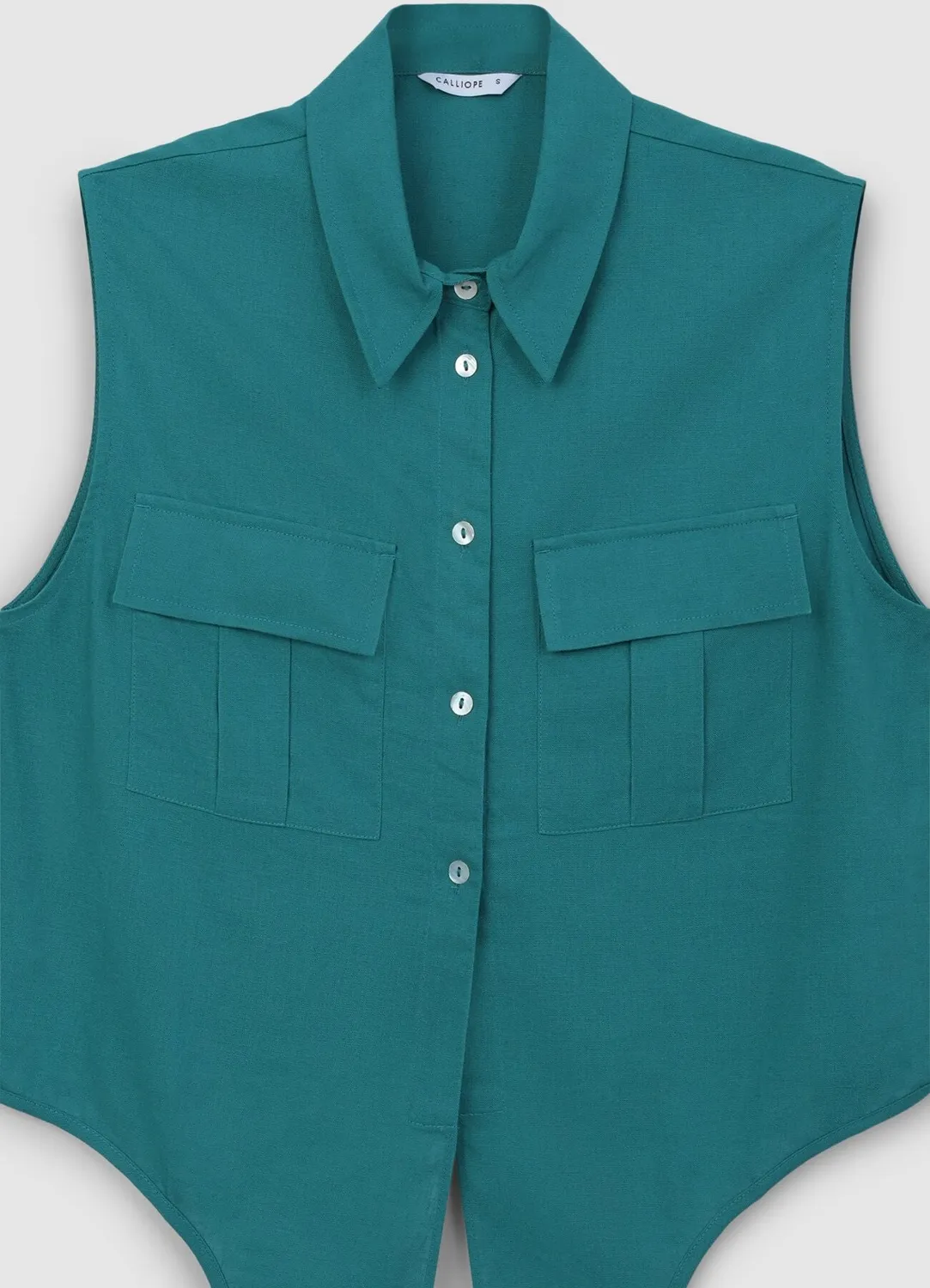 Calliope Chemise sans manches lin nouée femme