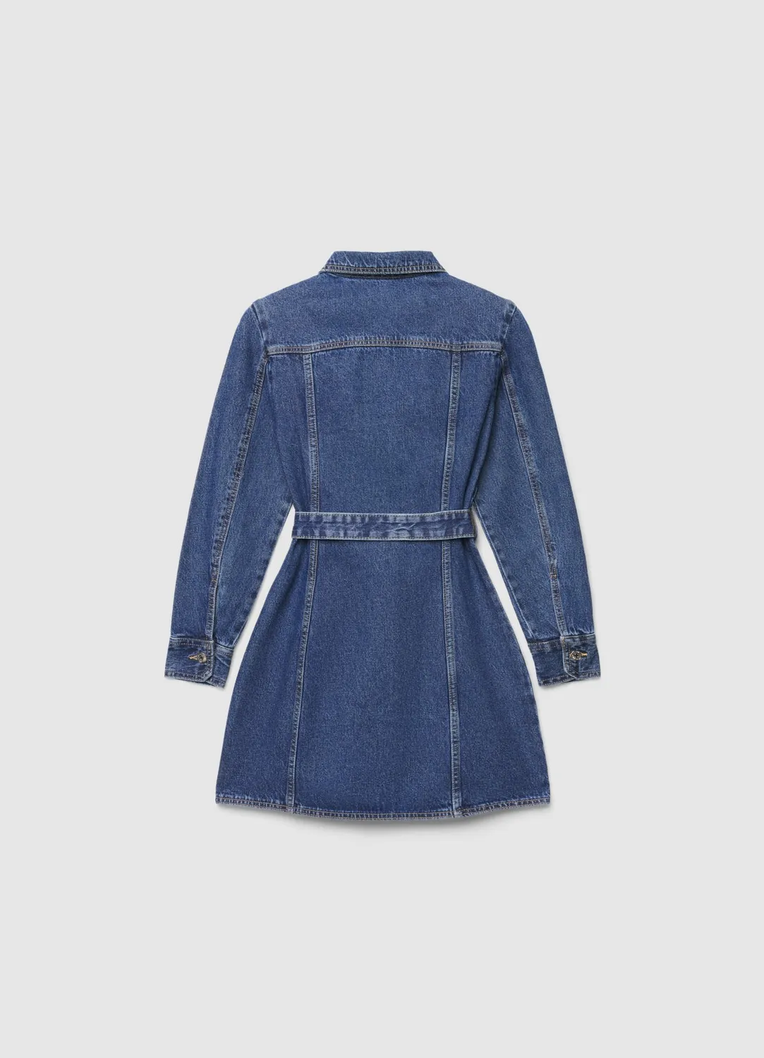 Calliope robe chemisier denim femme ceinture mini