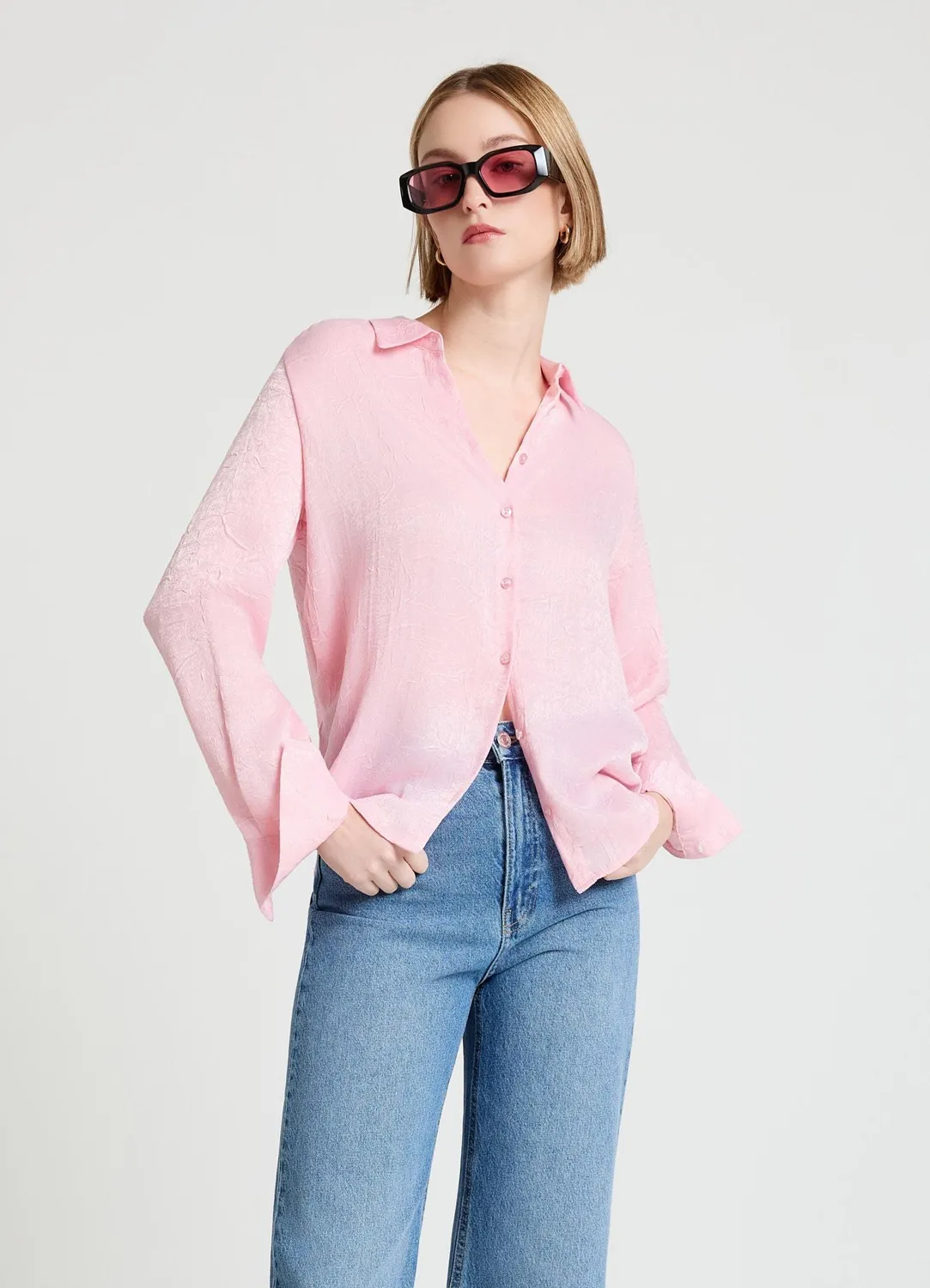 Calliope chemise effet froissé femme coupe regular