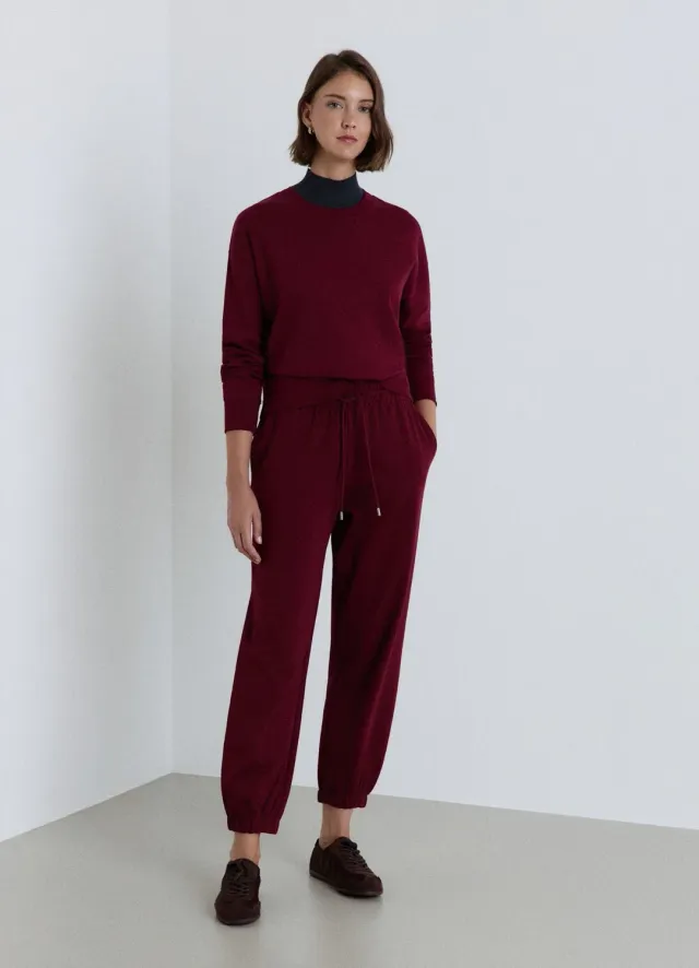 Calliope jogger femme cordon taille haute uni