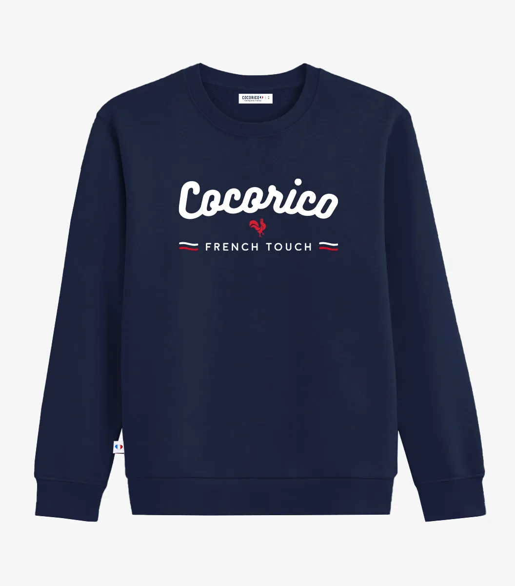Cocorico French Touch sweat homme marine coton
