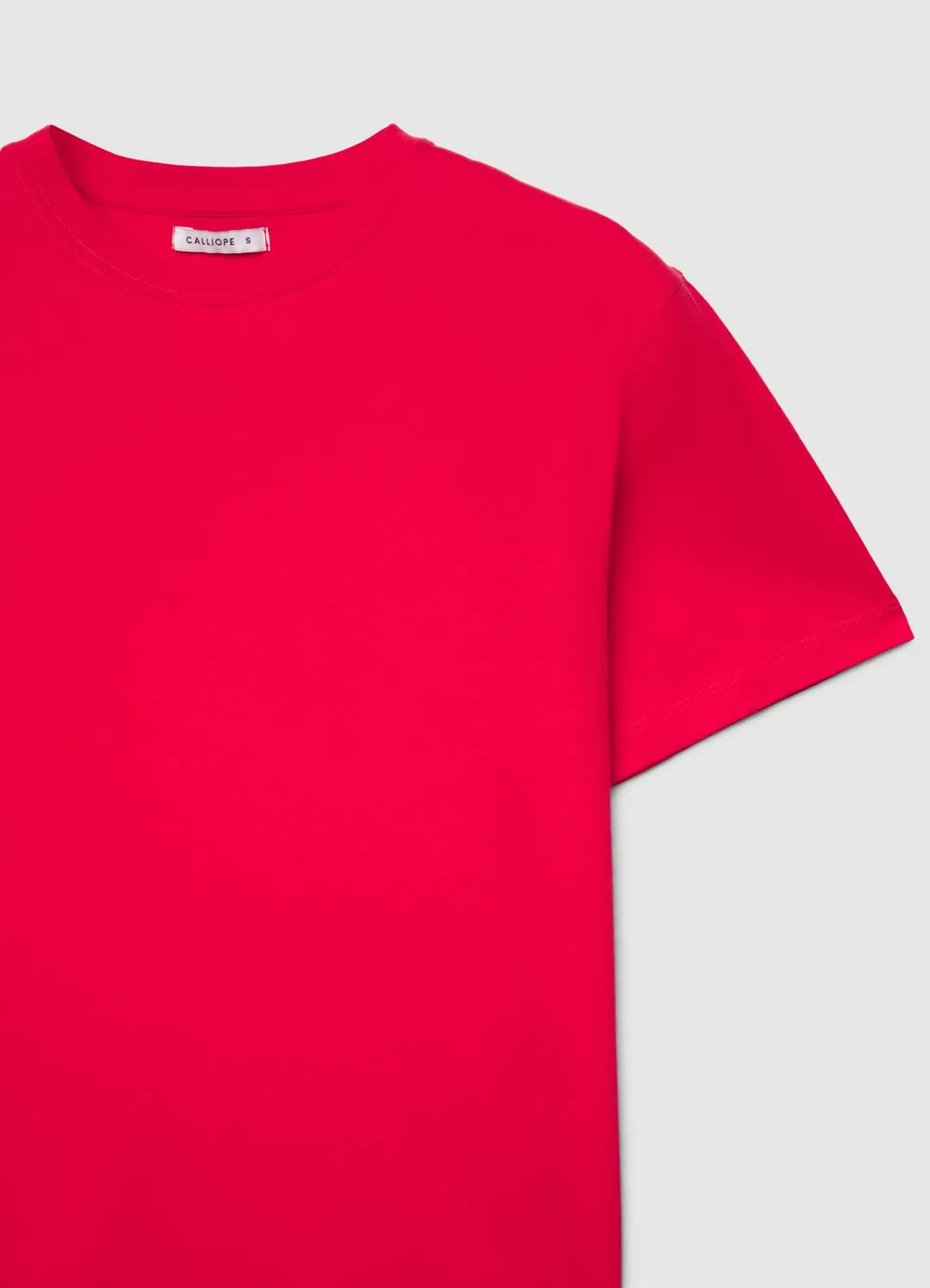 Calliope t-shirt col rond uni manches courtes femme