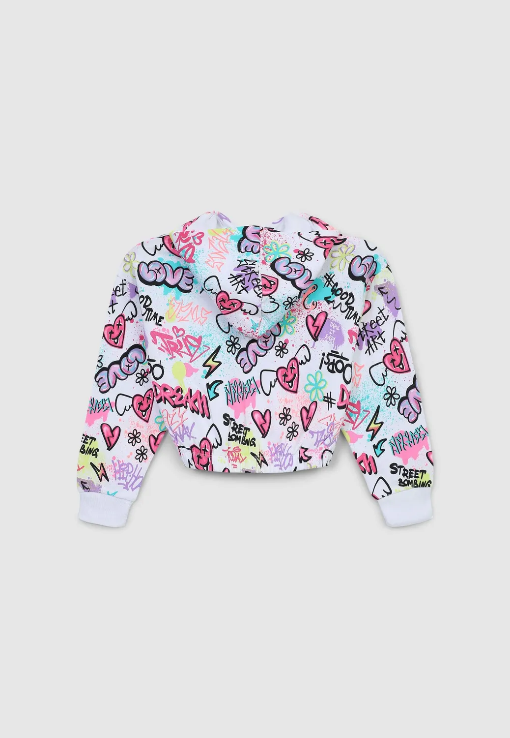 Calliope sweat capuche fille coton graffiti regular