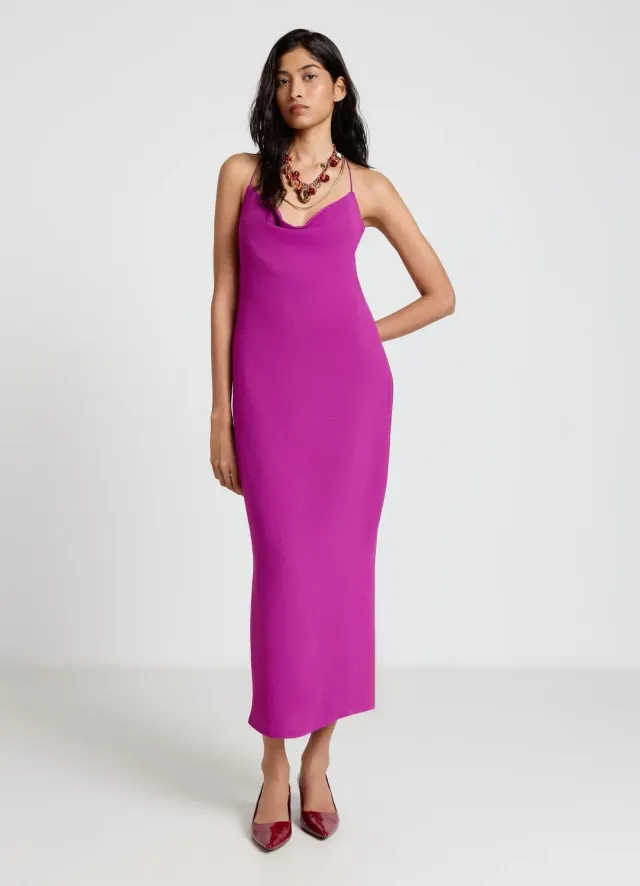 Calliope robe longue femme dos croisé fente