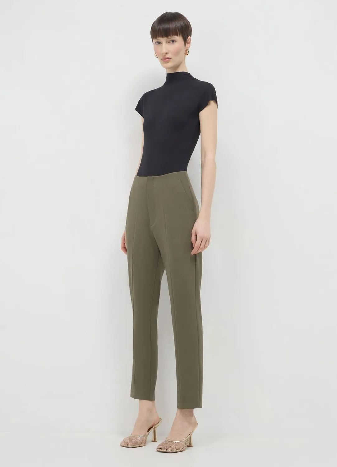 Calliope pantalon taille haute femme coupe regular