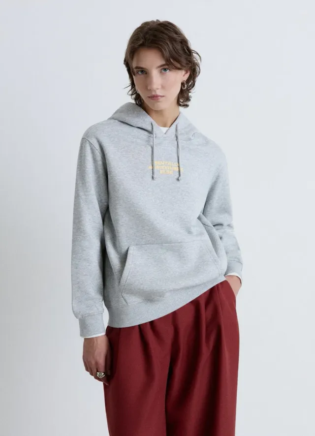 Calliope Sweat à capuche femme inscription relief coton