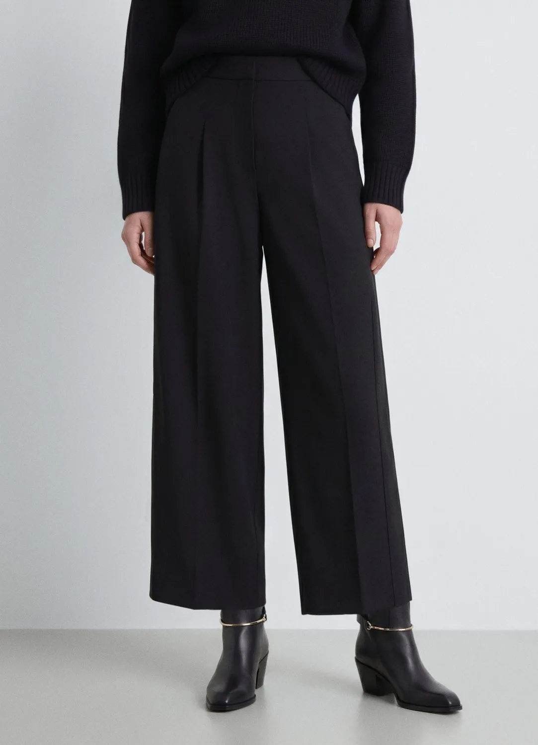 Calliope pantalon barrel femme pinces uni