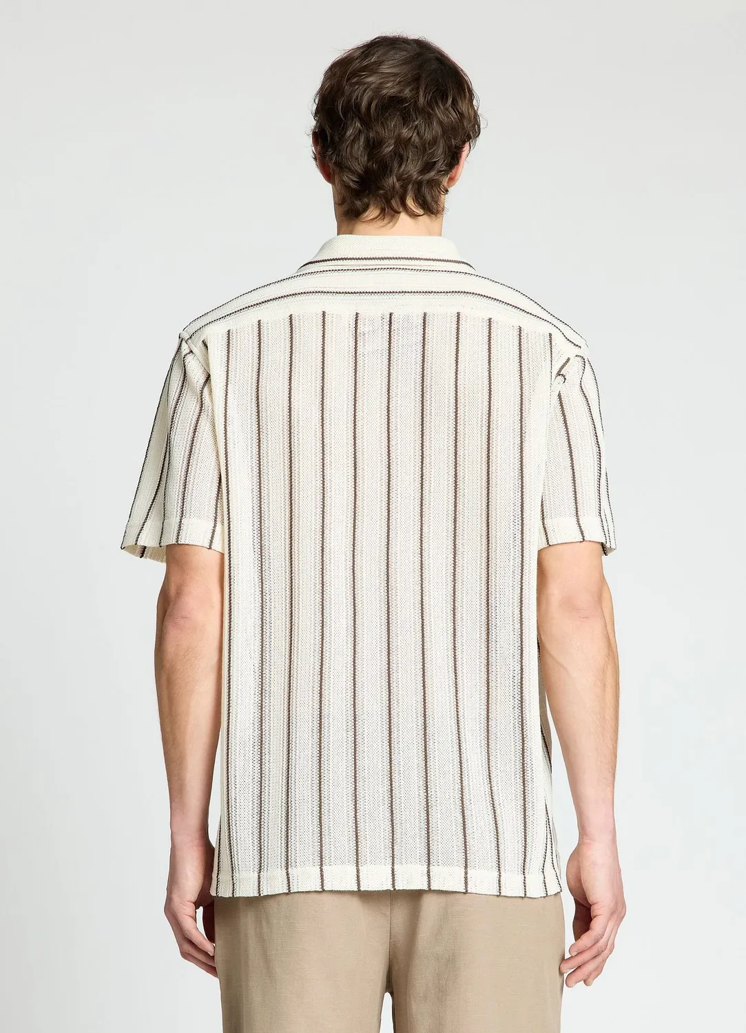 Calliope chemise bowling rayée chemise homme ajourée