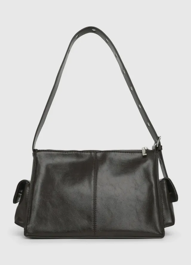 Calliope sac bandoulière femme à poches uni 30 cm