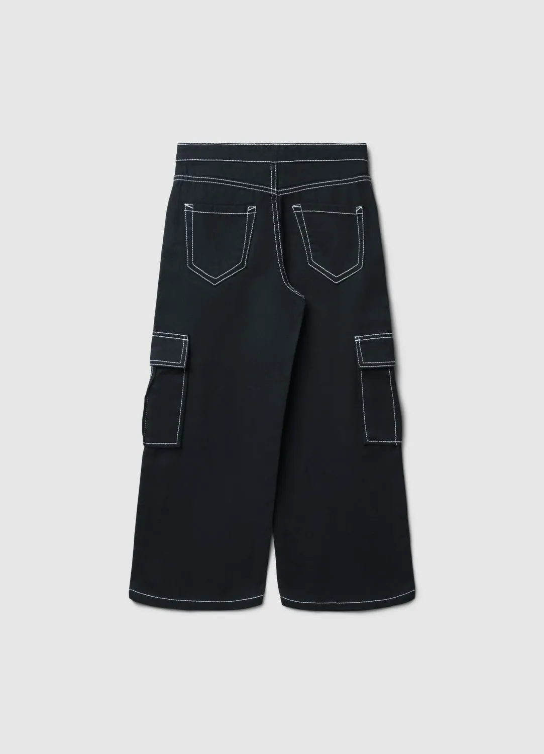 Calliope Cargo Pantalon Fille Wide Leg Poches