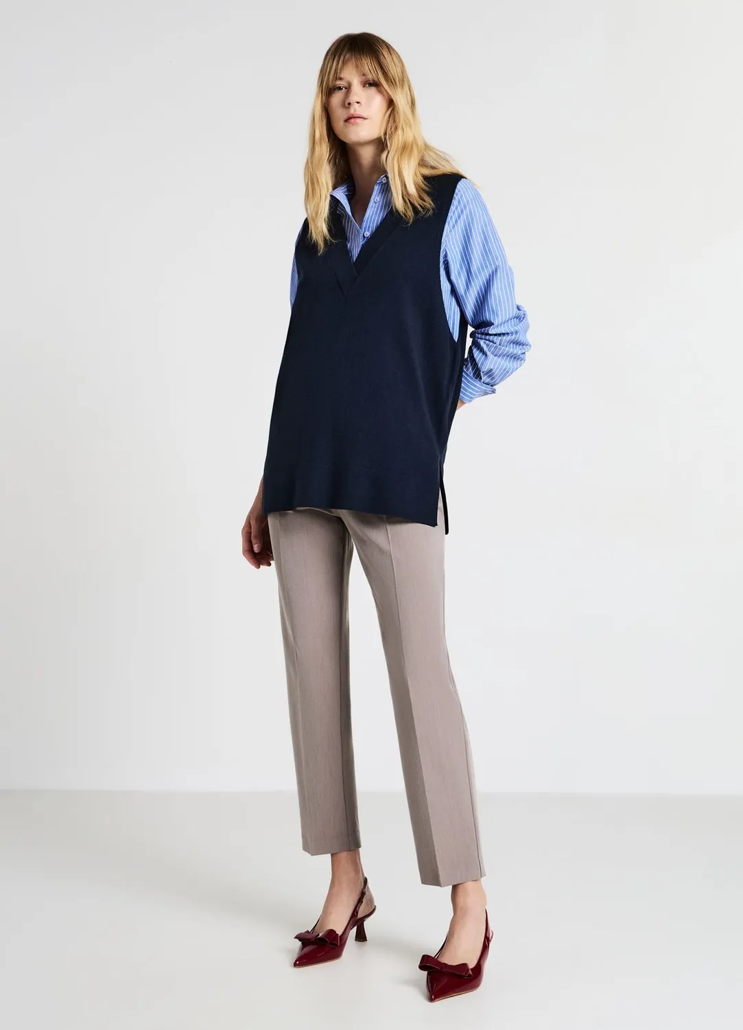 Calliope Gilet col V sans manches femme