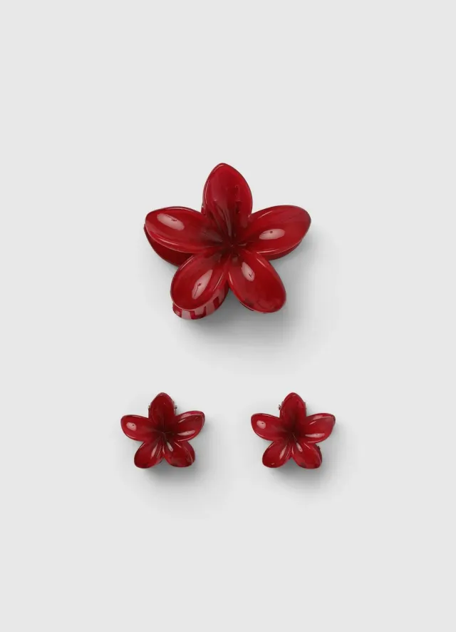 Calliope Lot 3 pinces cheveux femme fleurs tropicales
