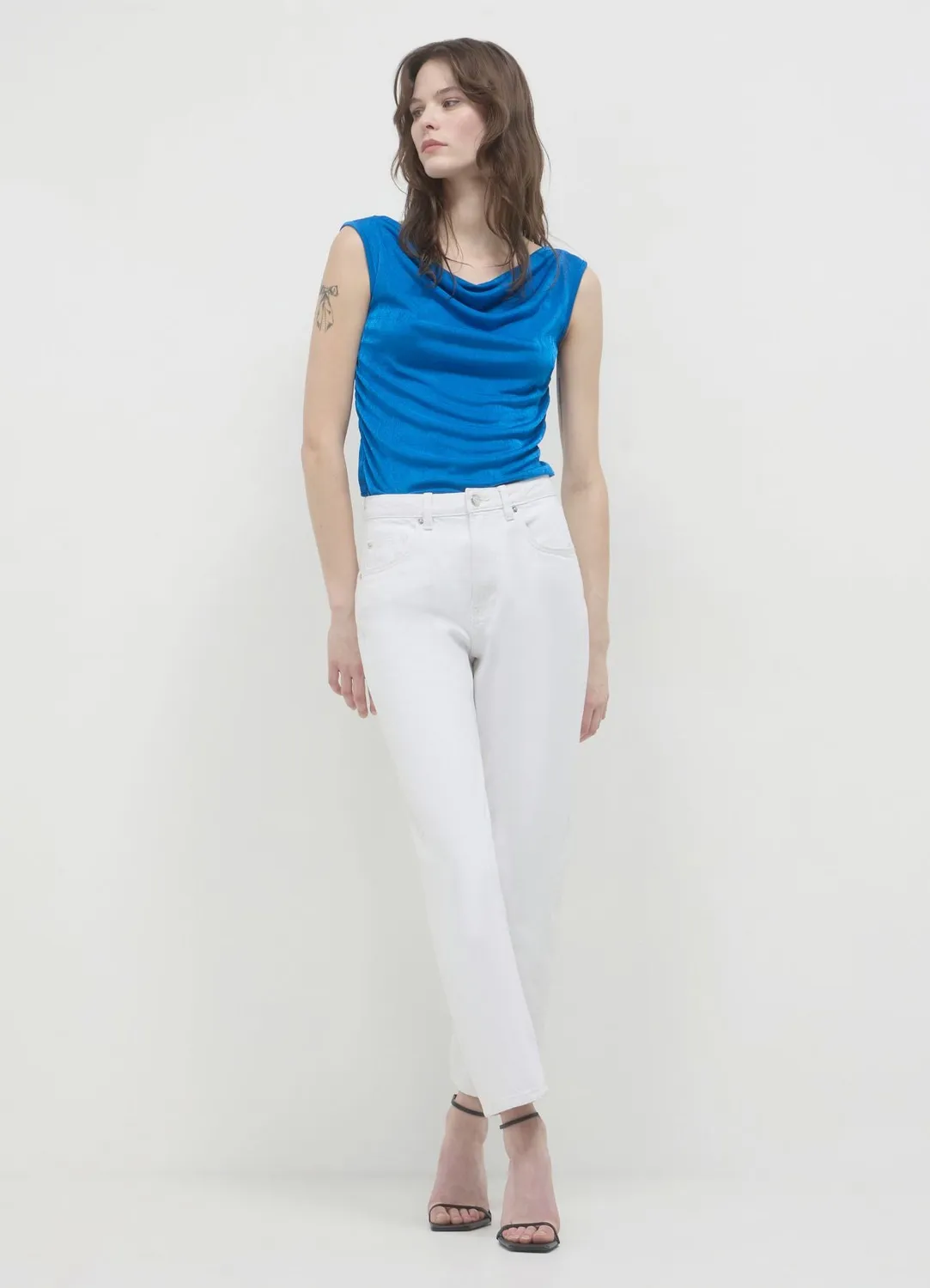 Calliope top châle uni femme coupe regular