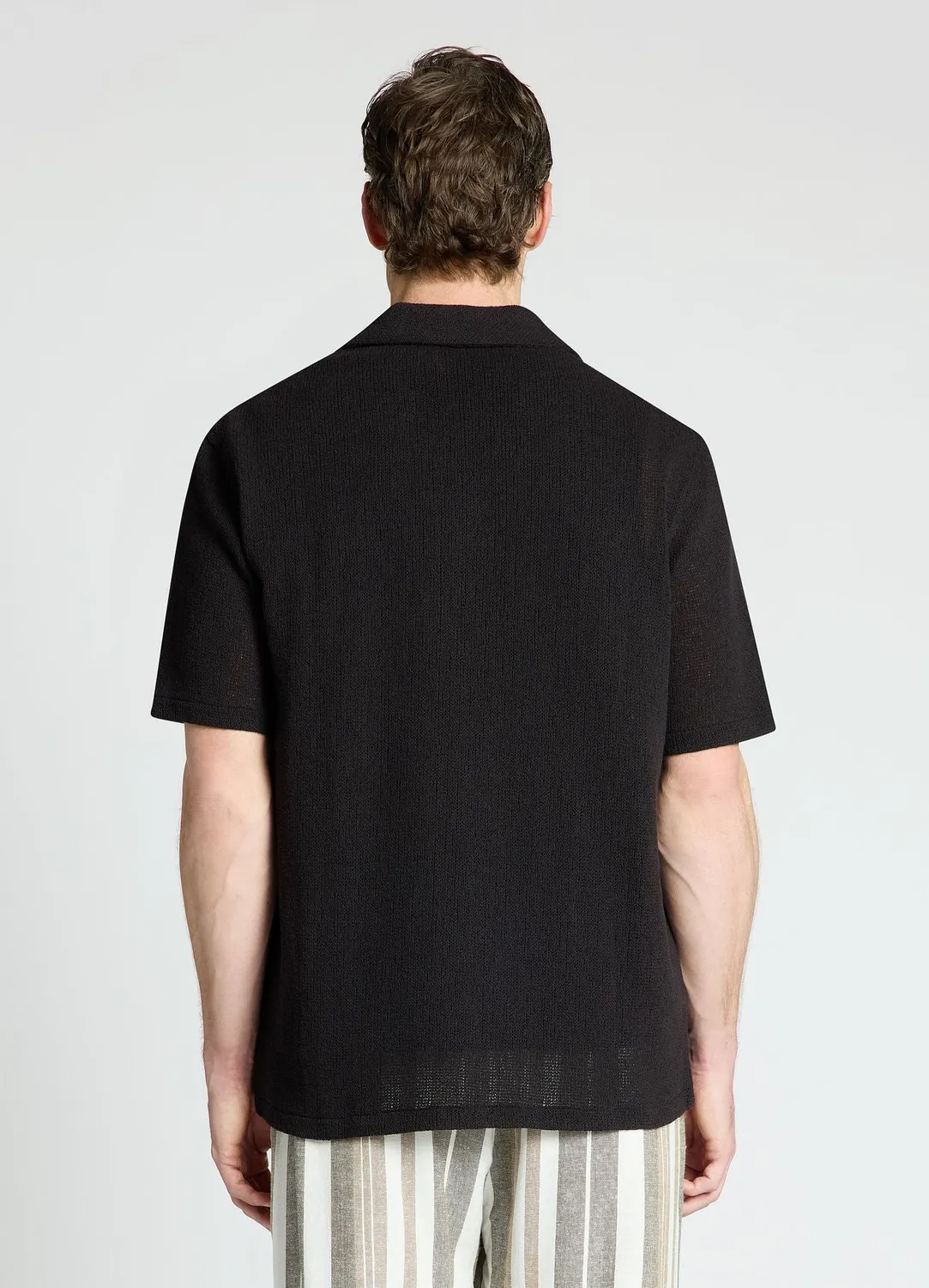 Calliope chemise bowling homme coton unie manches courtes