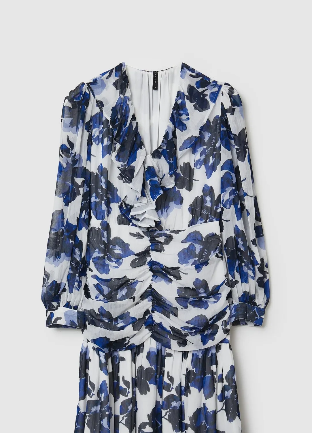 Calliope Atelier robe midi fleurs volants