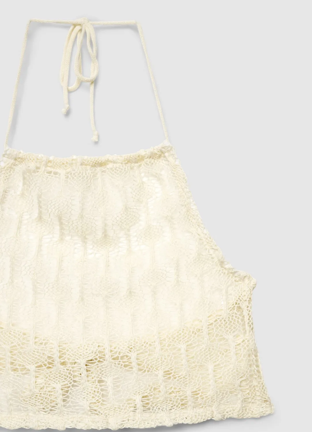 Calliope Top Halter Macramé Ajouré Femme