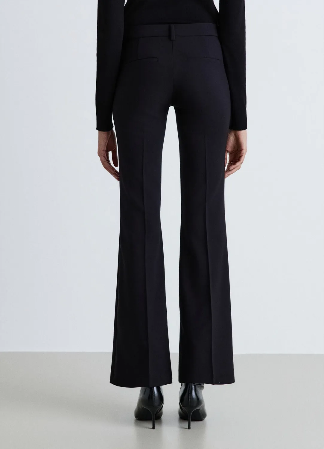 Calliope Pantalon flare uni taille moyenne femme
