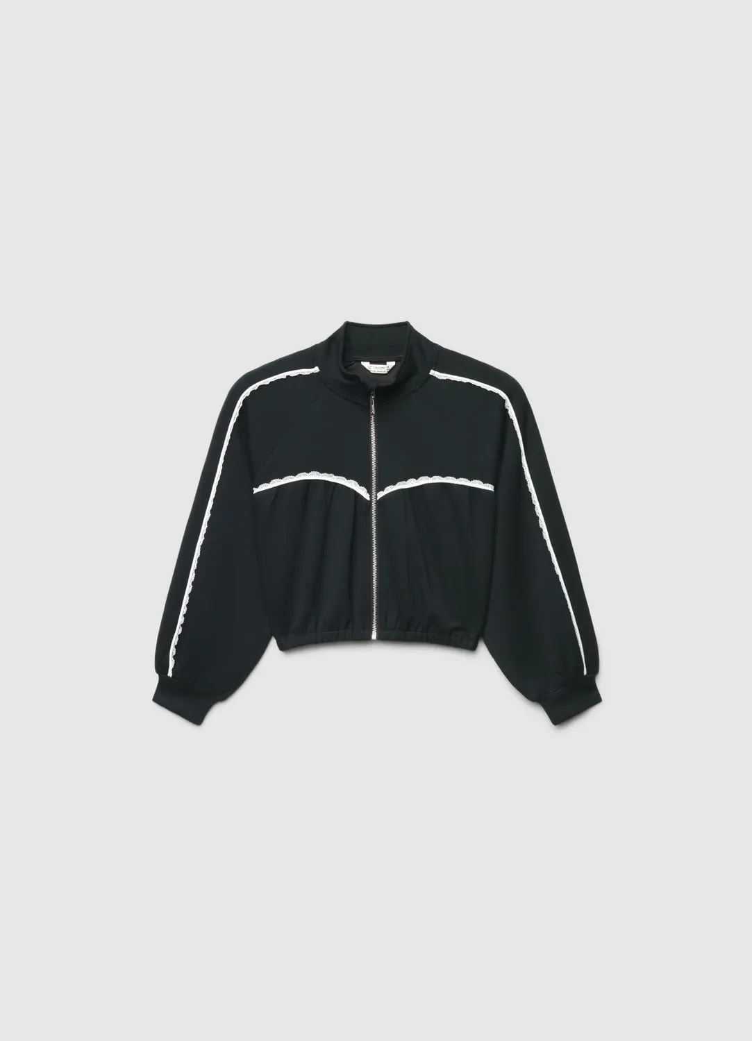 Calliope sweat zippé dentelle fille sans capuche