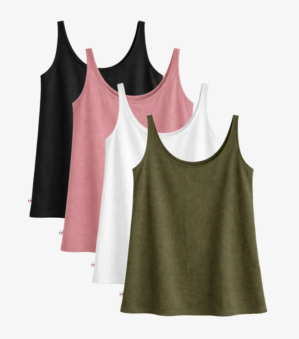 Cocorico Pack Été Débardeur Femme x4 lin 4 coloris