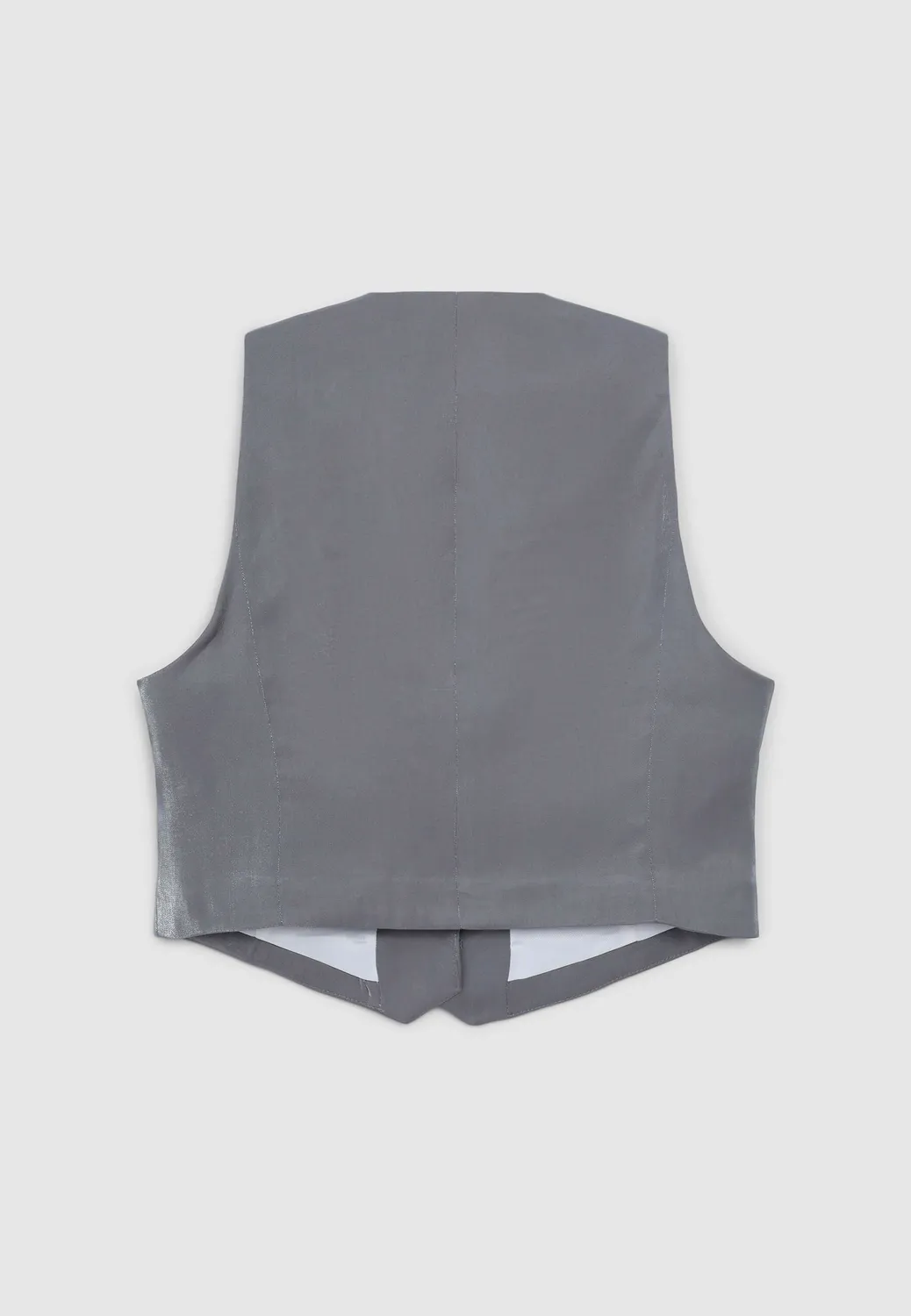 Calliope gilet col V femme tissu cangiante boutons