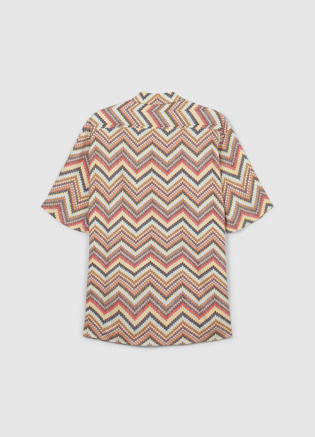 Calliope chemise bowling homme zigzag manches courtes