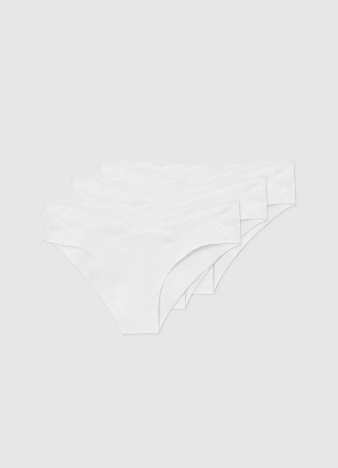 Calliope lot 3 slips dentelle femme coton