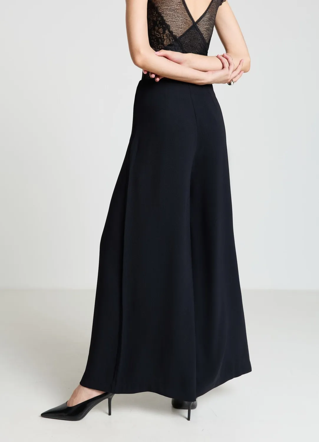 Calliope pantalon palazzo large à plis femme