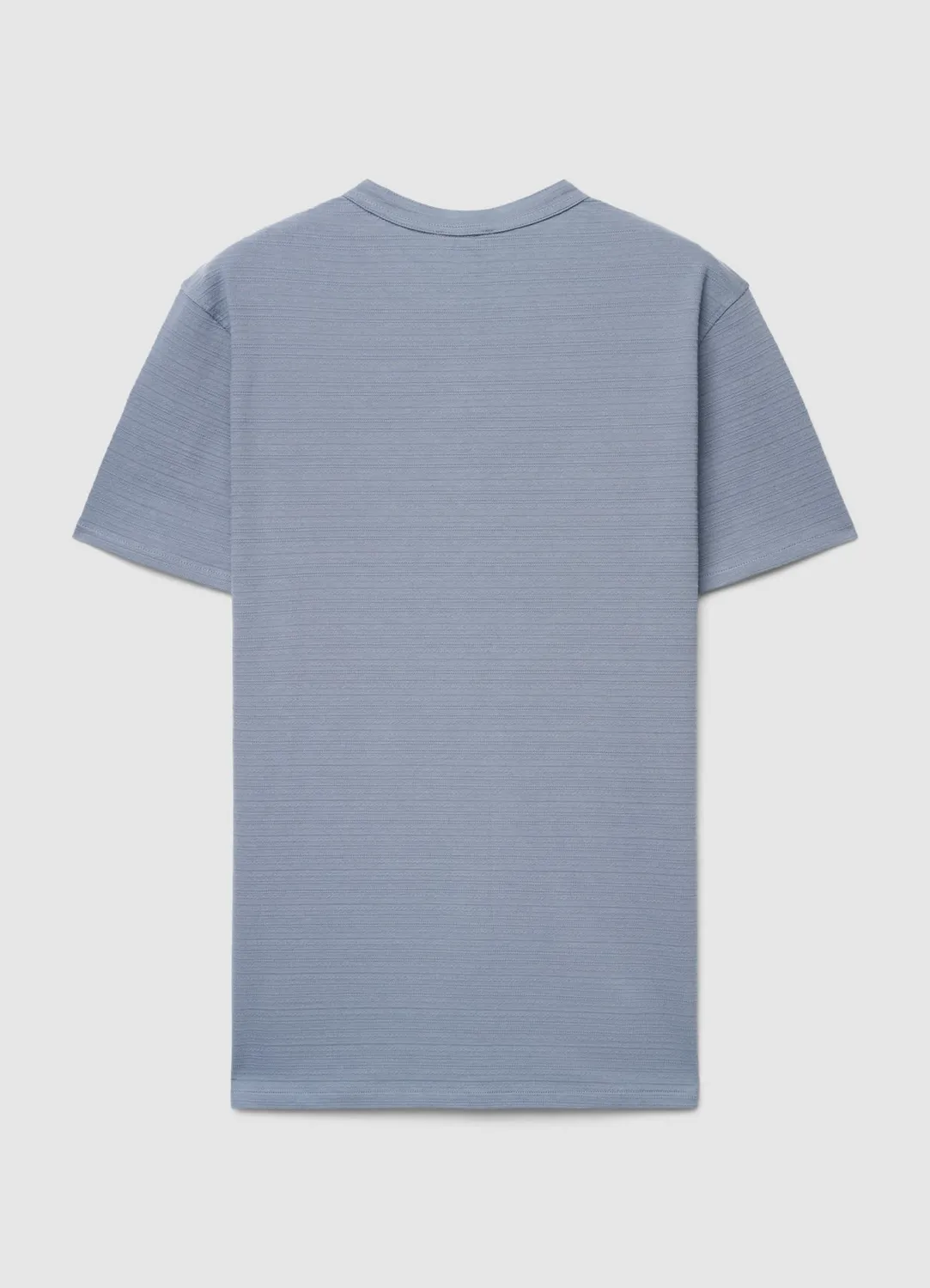 Calliope t-shirt homme col tunisien uni micro-rayé