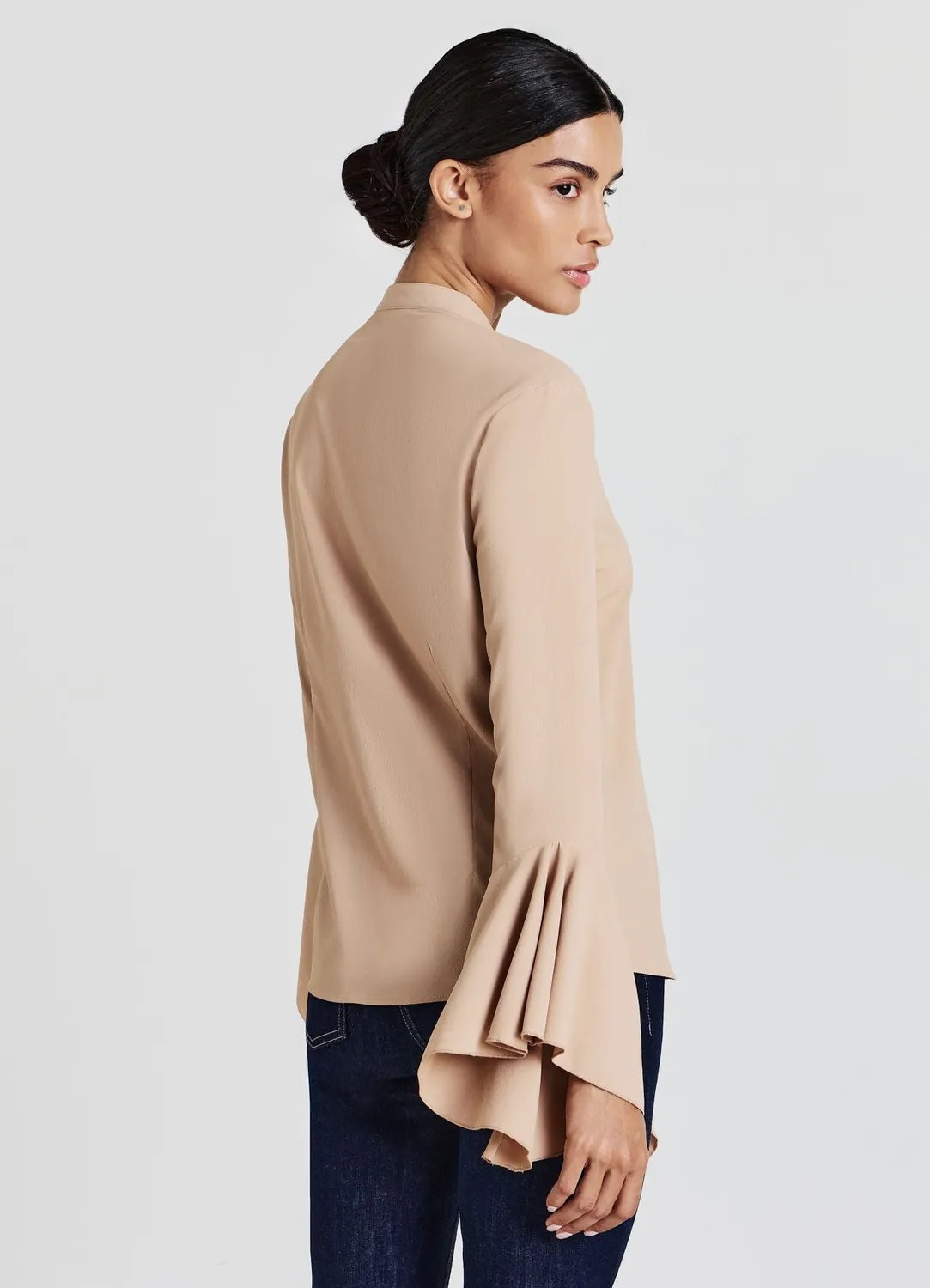 Calliope serafino blouse femme volants manches longues
