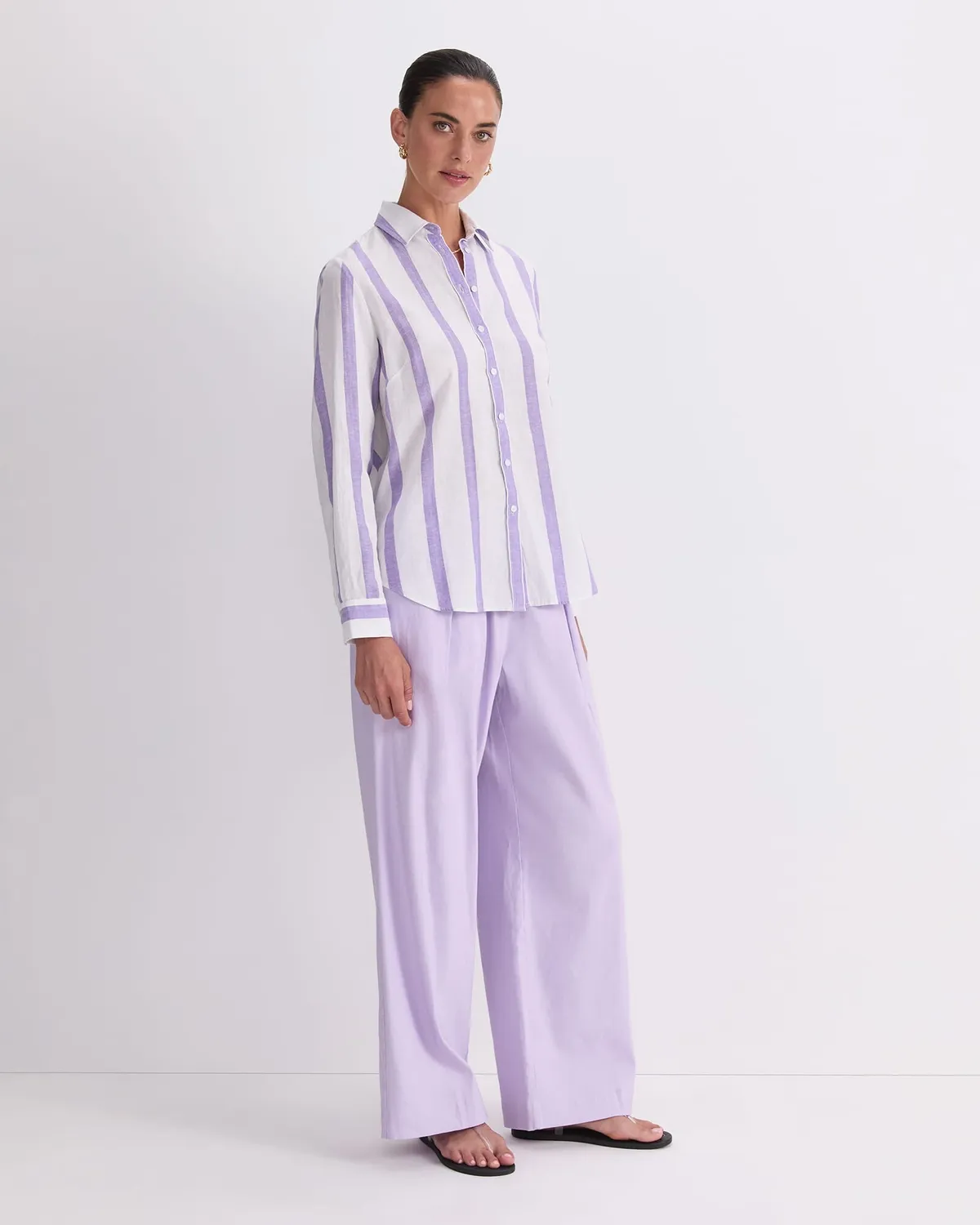 SportsCraft Dee chemise lin rayée femme