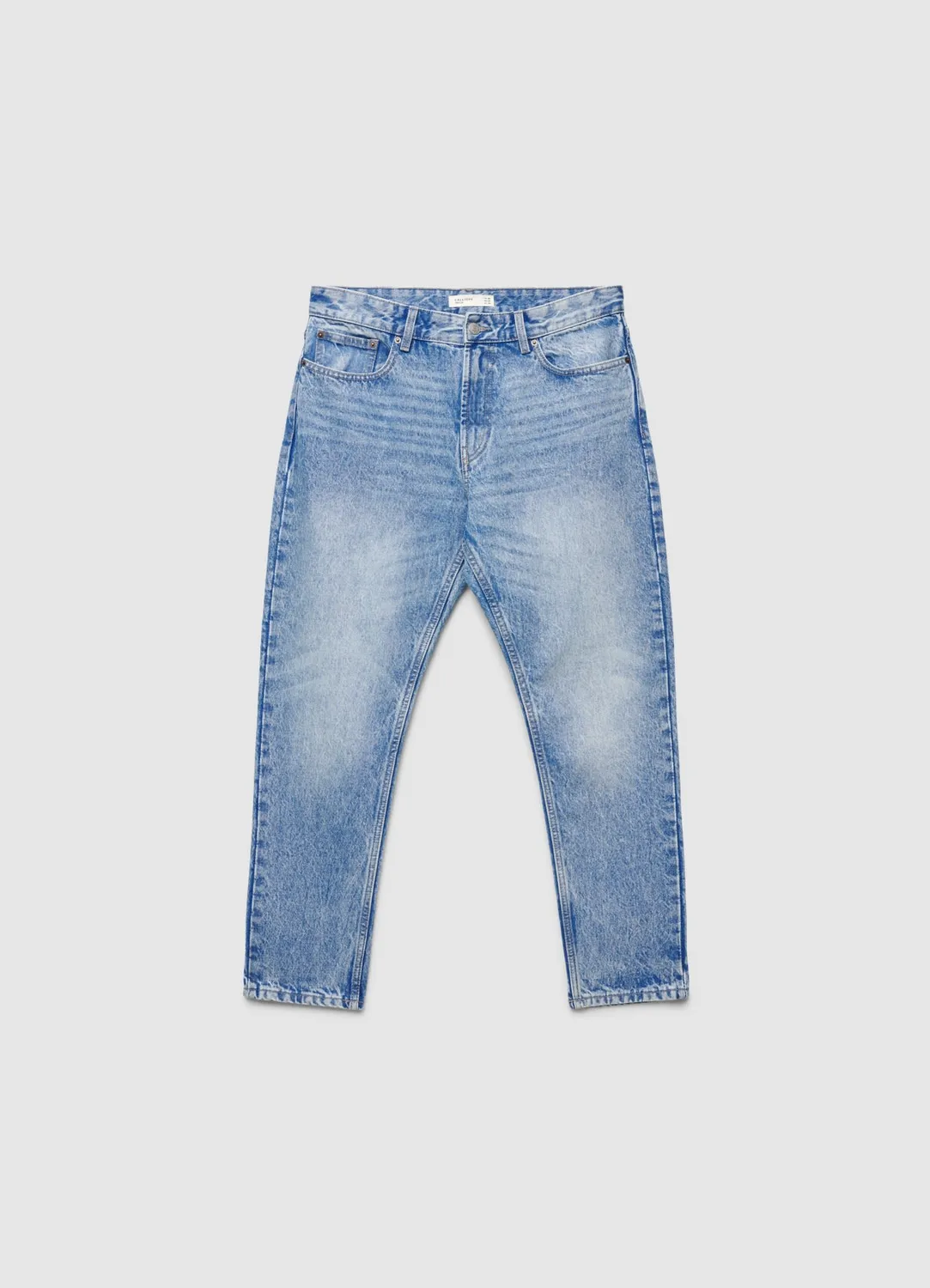Calliope jean homme crop droit uni 5 poches