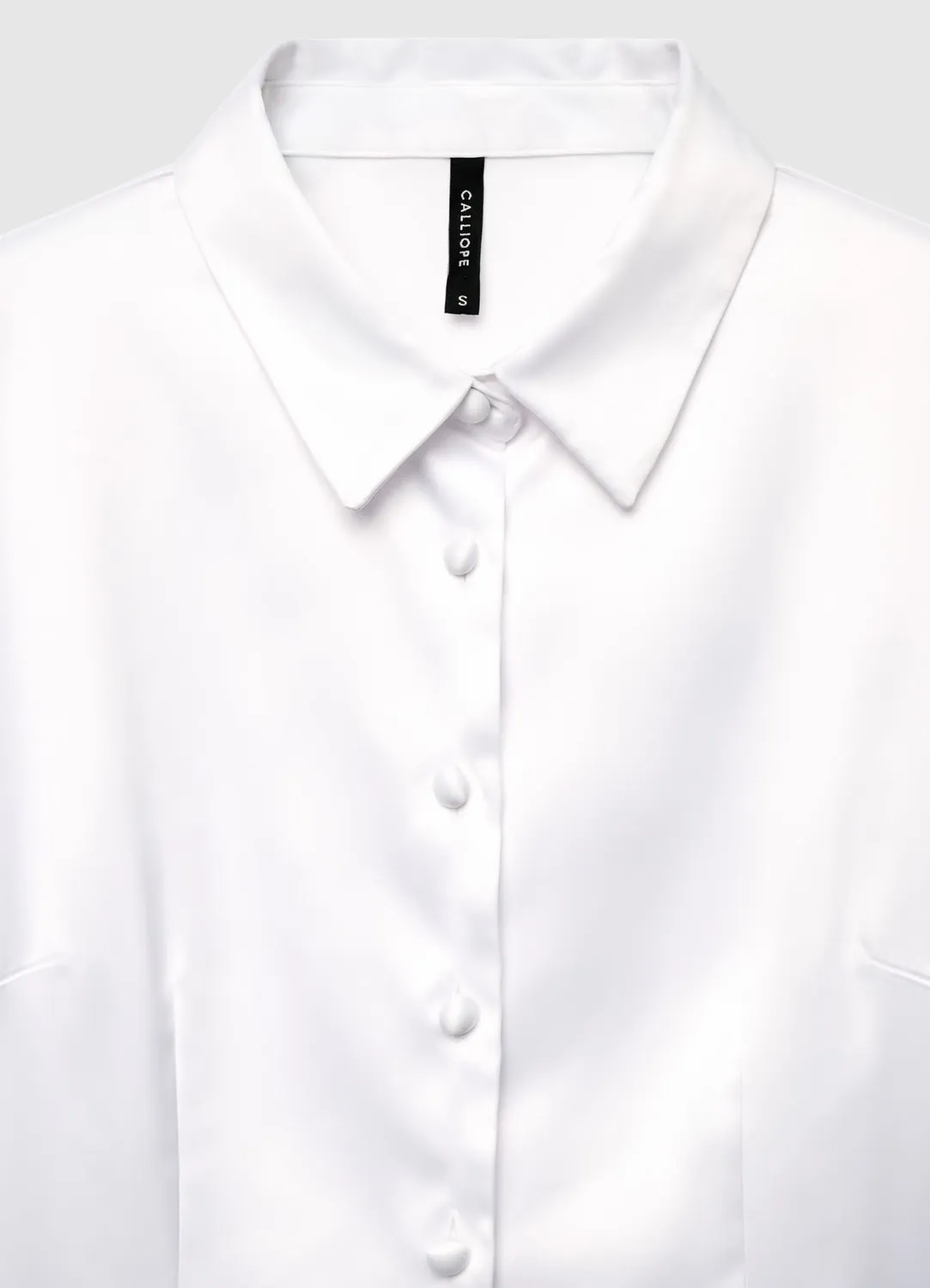 Calliope chemise crop satinée femme soirée