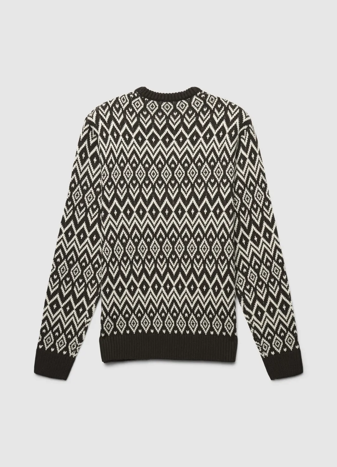 Calliope pull jacquard homme col rond manches longues