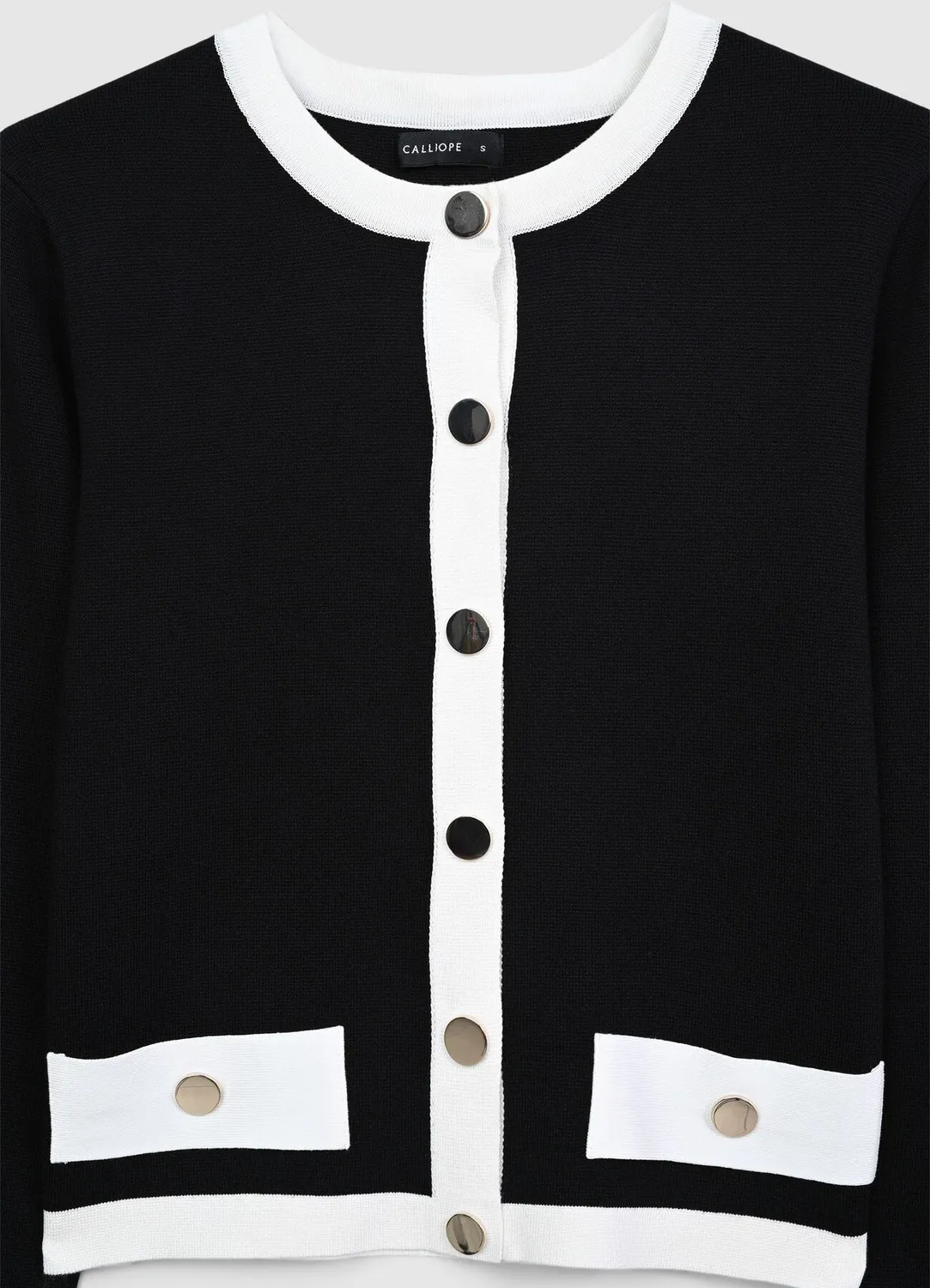 Calliope Cardigan boutons dorés femme col rond
