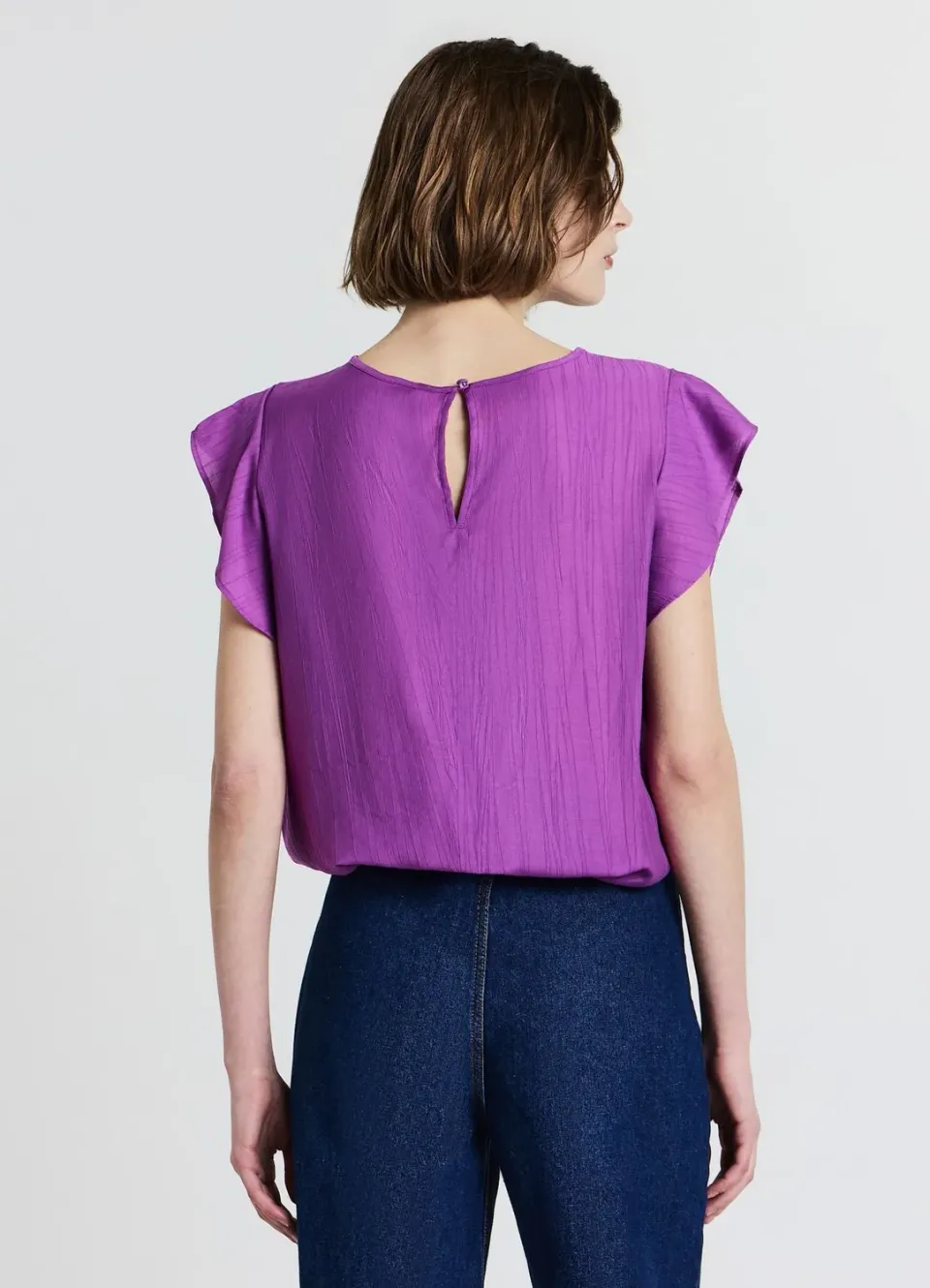 Calliope blouse femme manches volants unie